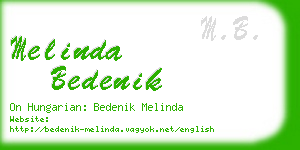 melinda bedenik business card